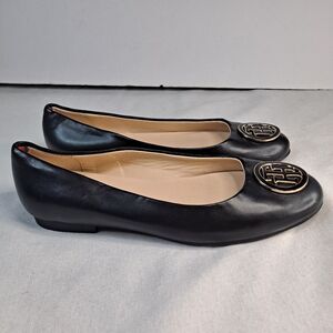 Tommy Hilfiger Women's Ganimay Classic Ballet Flats Size 5.5M Black Faux Leather